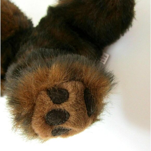 Graze Black & Brown Floppy Teddy Bear Toy 12" Lovey Soft Cub Plush HTF VTG 1996 - Picture 8 of 9